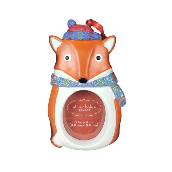 St Nicholas Square Animal Ornament Picture Frames Set of 3 Christmas Holiday - Picture 2 of 6